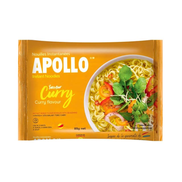 6091091000172 - Apollo - Nouilles asiatiques instantanées saveur curry en sachet