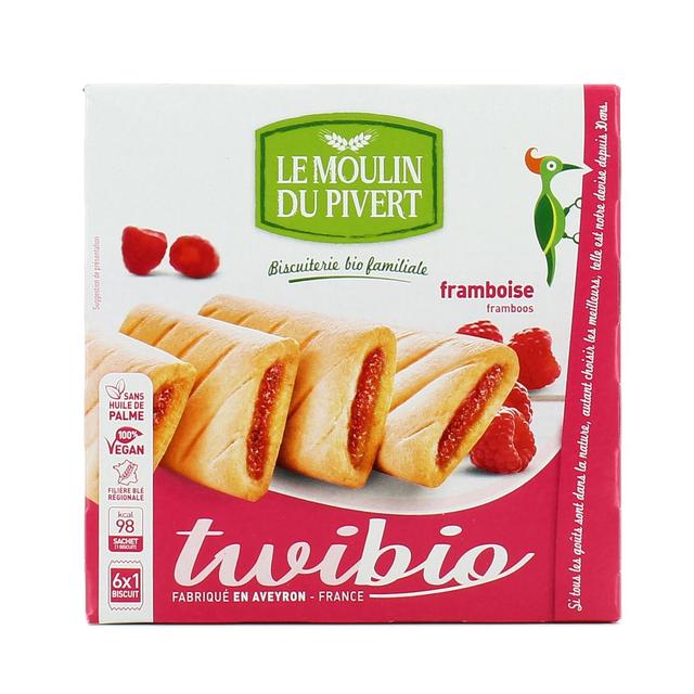 3268350120572 - Le Moulin du Pivert - Biscuits Twibio fourrés framboise bio x6