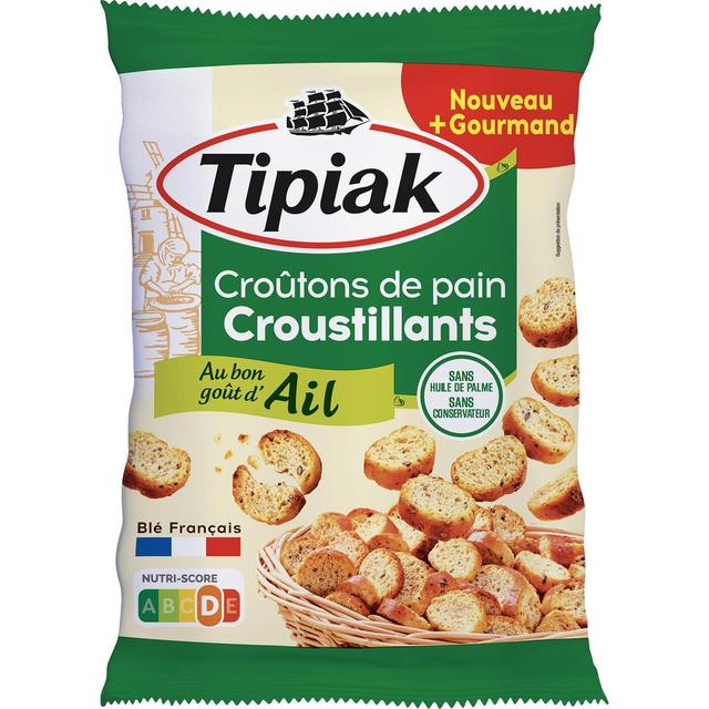 3185200001372 - Tipiak - Croûtons de pain à l'ail grillés au four