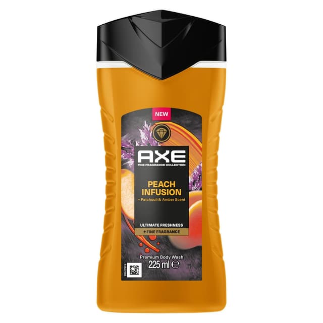 8720181601972 - Axe - Gel douche Homme Parfum Pêche Patchouli Ambre 12h Frais Premium Peach Infusion