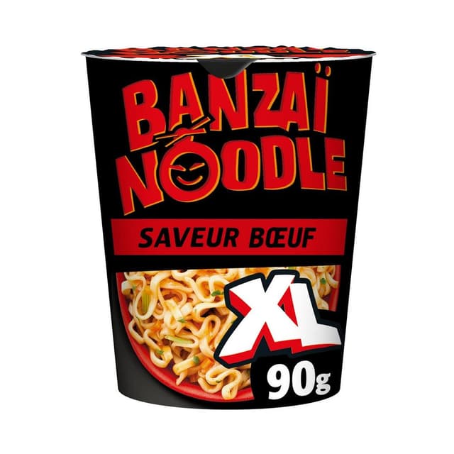 3038359913372 - Panzani - Nouilles Instantanées saveur Boeuf XL en cup - Banzaï Noodle