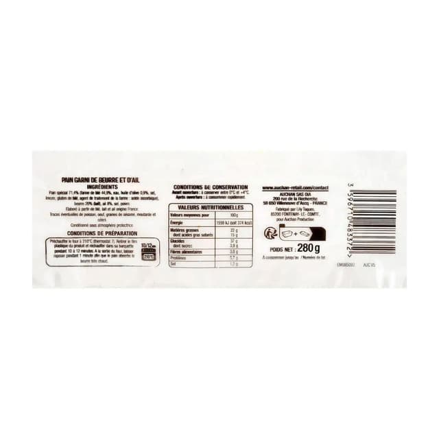 3596710483372 - Auchan Terroir - Préfou Beurre & Ail