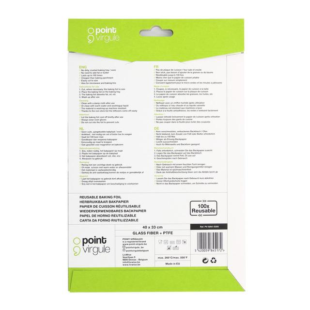 5420059845172 - Point virgule - Papier cuisson réutilisable en fibre de verre