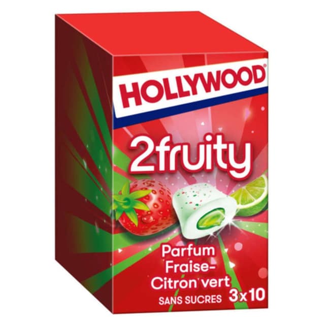 7622210615572 - Hollywood - chewing gum fraise citron vert 3x10