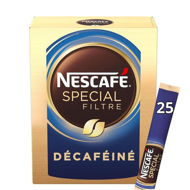 3033710076772 - Nescafé - Spécial Filtre décaféiné, 25 sachets