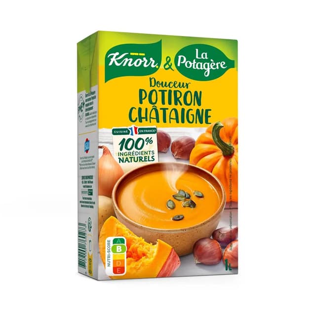 8712100760273 - Knorr & La Potagère - Douceur de Potiron Châtaigne Soupe liquide en brique familiale