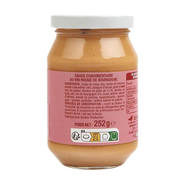 3596710241873 - Auchan - Sauce bourguignone