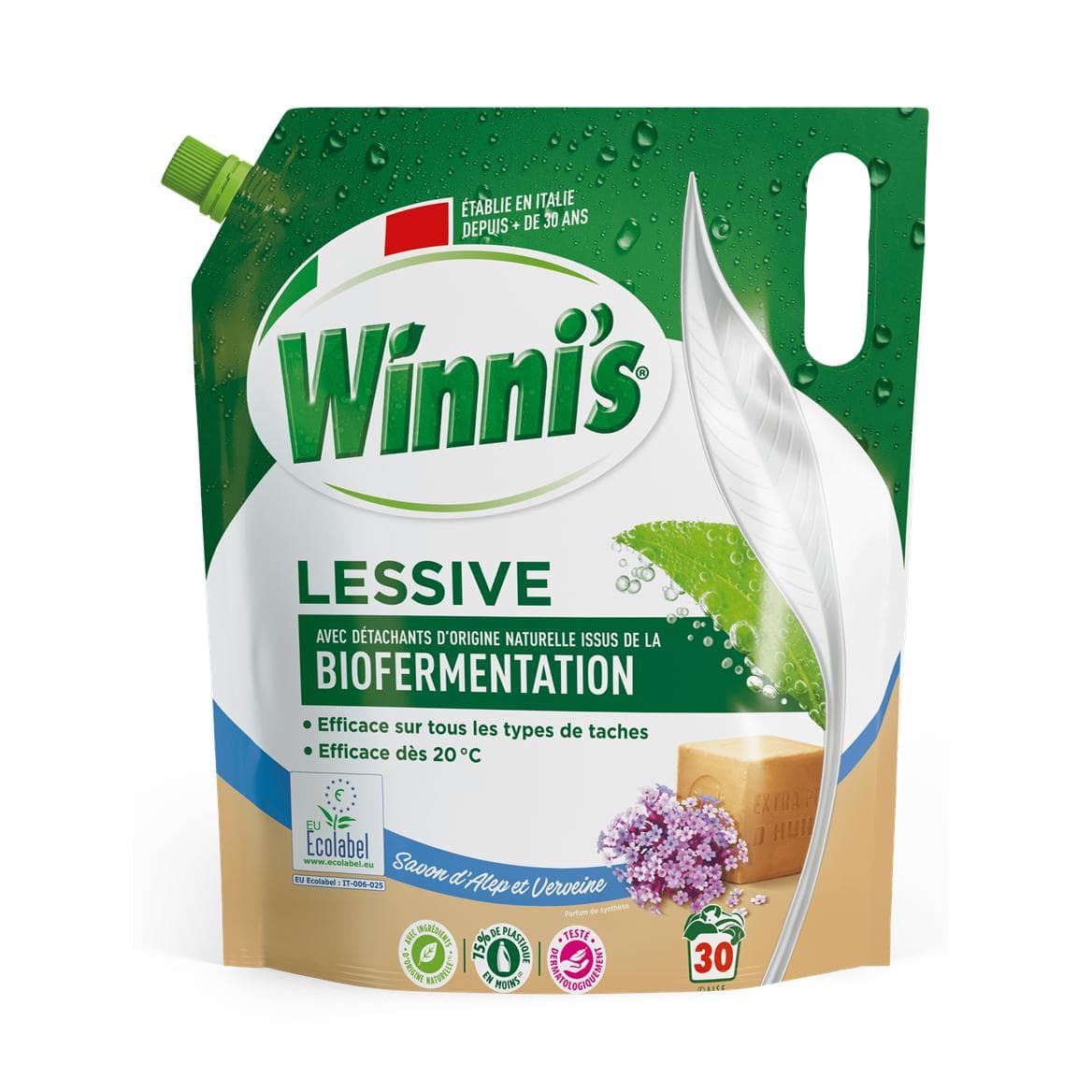 Winni's Lessive Liquide Biofermantation au Savon de d'Alep et Verveine
