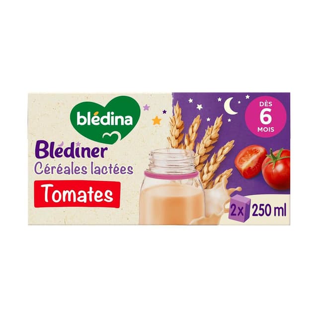 3041092074873 - Blédina - Blédîner - Céréales lactées saveur tomates Brique Bébé dès 6 mois