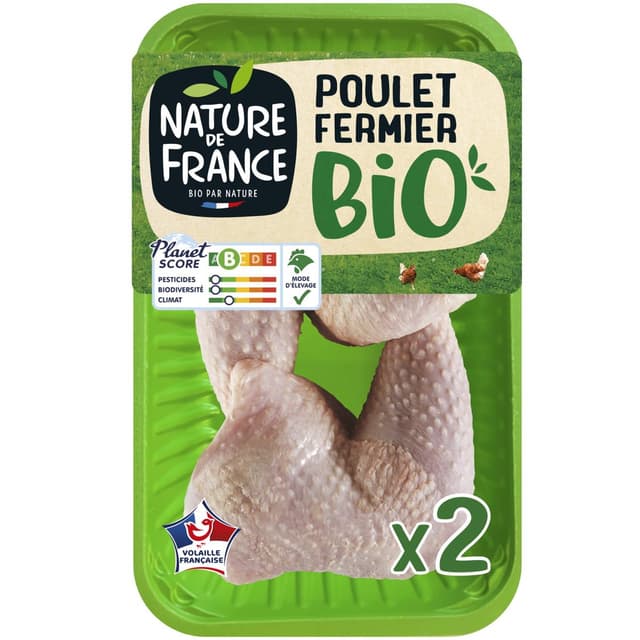 3422210435873 - Nature De France - Cuisses de Poulet Fermier Bio