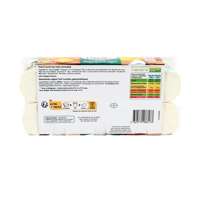 3329770086173 - Panier de Yoplait - Yaourts fruits exotiques morceaux de fruits