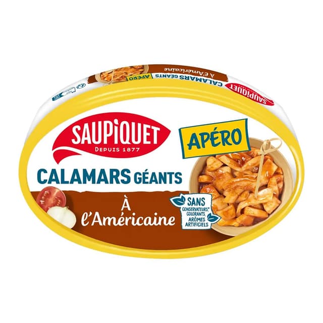 3165950217773 - Saupiquet - Calamars à L'Américaine - Apéro à Piquer en conserve