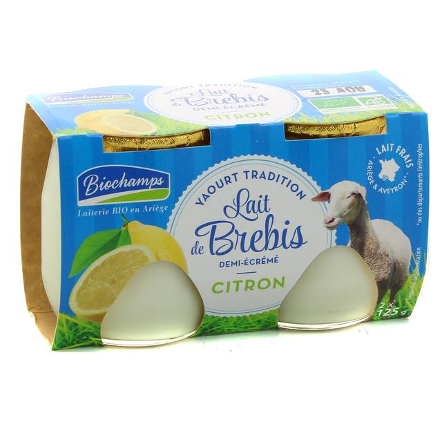 3375610000274 - Biochamps - Yaourt bio citron au lait de brebis