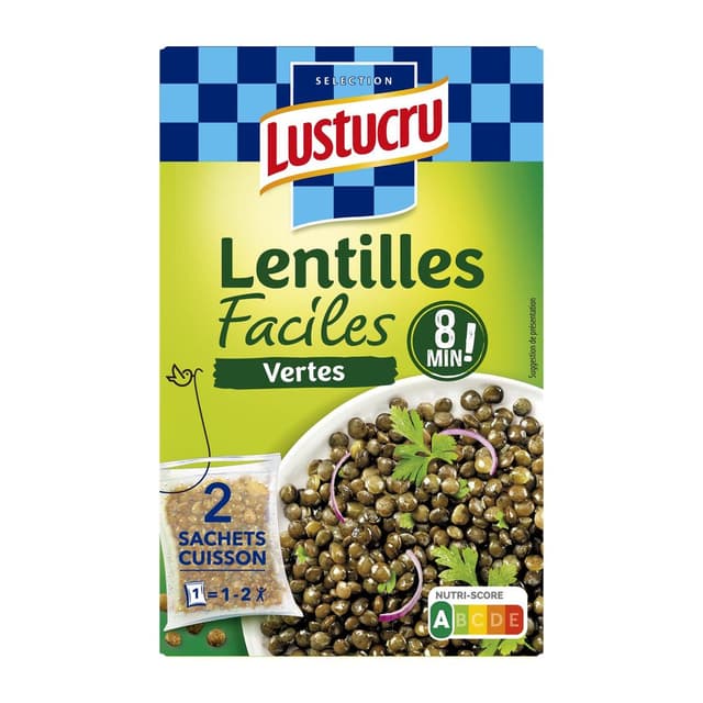 3760341070274 - Lustucru - Lentilles Vertes Facile sachet cuisson
