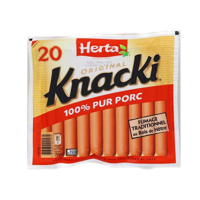 7613034921574 - Herta - Knacki Original Saucisses 100 % Pur Porc, 700g