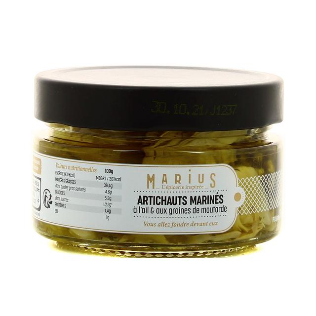 3183811012374 - Marius, L'Épicerie Inspirée - Artichauts marinés Ail & graines de moutarde