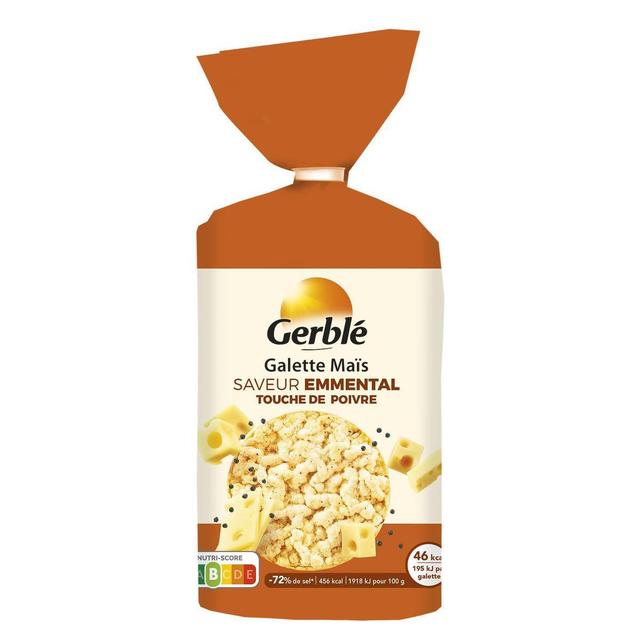 3175681233874 - Gerblé - Galette de Maïs saveur emmental touche de poivre