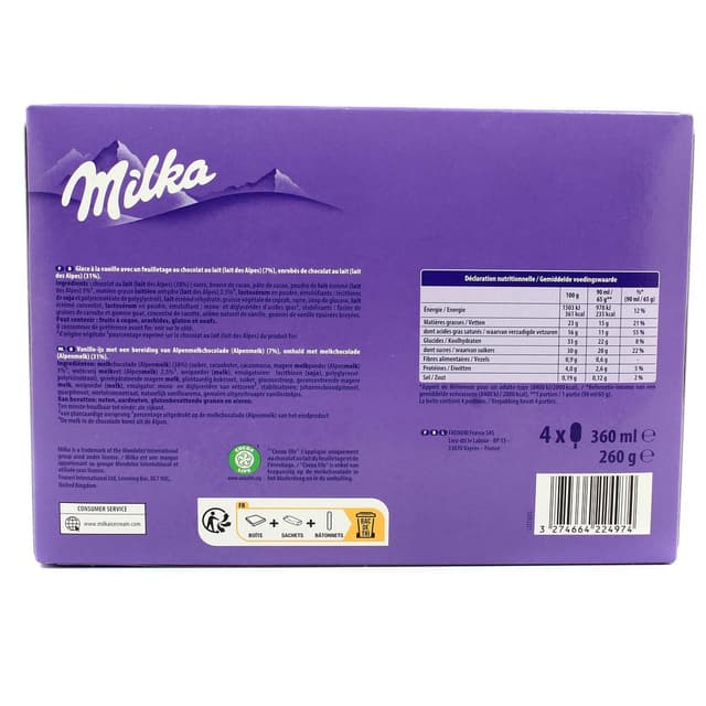 3274664224974 - Milka - Bâtonnets Milka Vanille Chocolat