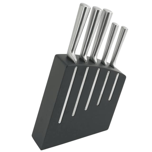 3219330185074 - Pradel - Bloc noir + 5 couteaux de cuisine KIMONO