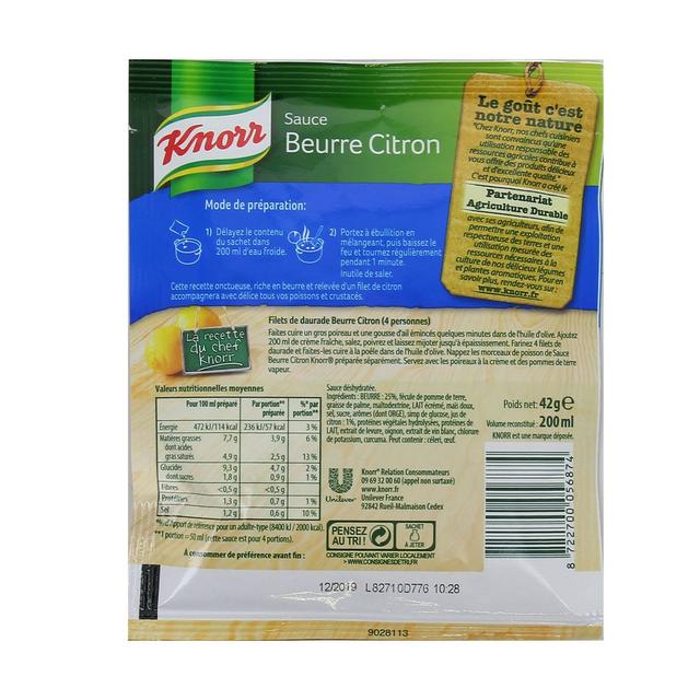 8722700056874 - Knorr - Sauce beurre citron déshydratée