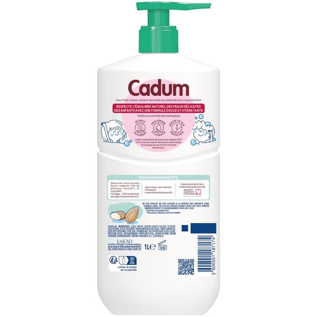 3600551187174 - Cadum - Gel Lavant Corps et Cheveux Hyppoallergénique