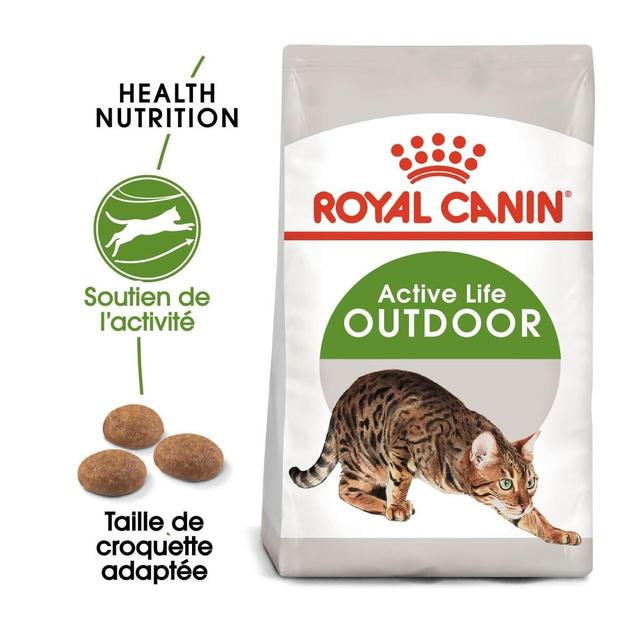 3182550707374 - Royal Canin - Croquettes Outdoor Active Life Soutien de l'Activité pour Chat Adulte d'Extérieur