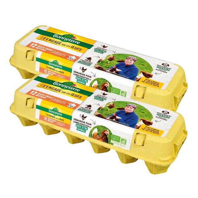 2050000388774 - Bonneterre - Oeufs bio frais calibre moyen