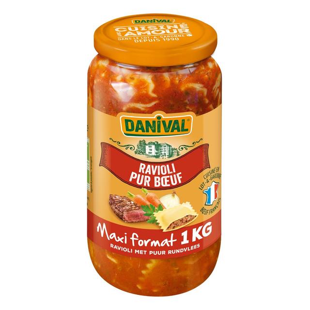 3431590010075 - Danival - Ravioli Pur boeuf bio sauce Bolognaise, maxi format