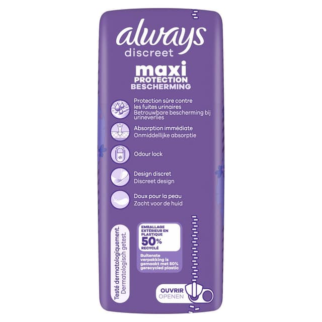 8006530251075 - Always Discreet - Serviettes pour Fuites Urinaires Maxi Protection