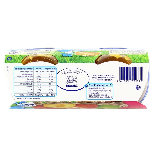 7613031552375 - Nestlé - Naturnes - Pomme pêche Bol Bébé Dès 4 mois