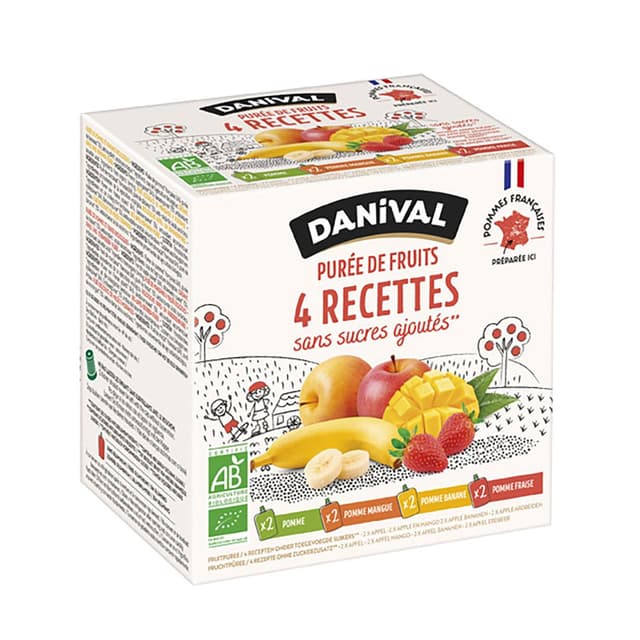 3431590012475 - Danival - Spécialité de fruits panaché sans sucres ajoutés bio