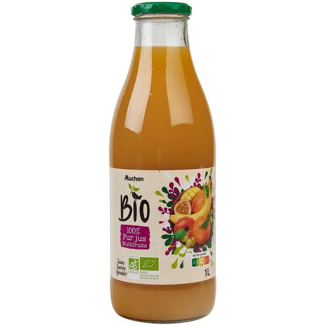 3596710473175 - Auchan BIO - Pur jus multifruits bio sans sucres ajoutés