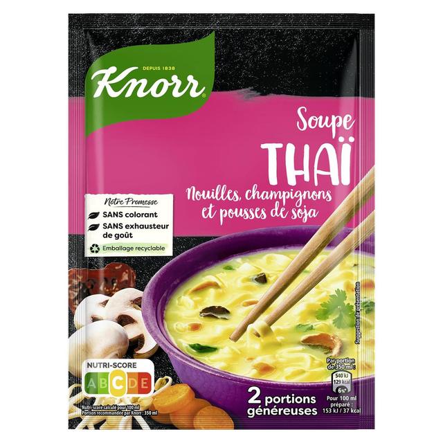 8722700027775 - Knorr - Soupe Thaï- Nouilles, Champignons et pousses de soja déshydratée