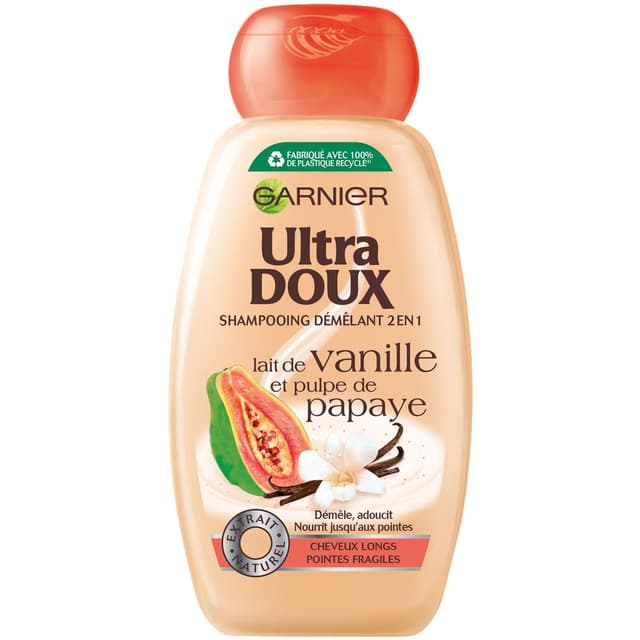 3600542418775 - Garnier - Ultra Doux - Shampooing au lait de vanille et pulpe