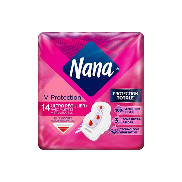 7322541498775 - Nana - Serviettes Ultra Régulier Plus avec ailettes