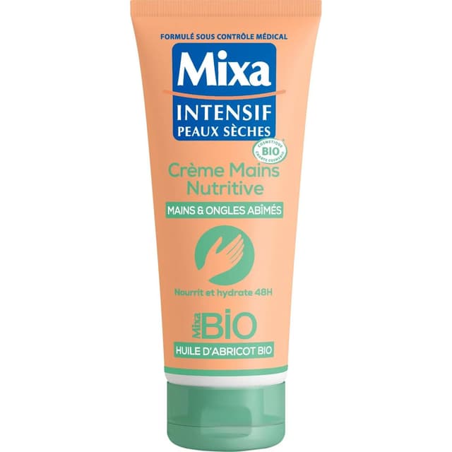3600550240276 - Mixa - Crème mains Nutritive spécial mains sèches et ongles fragilisées huile d'abricot Bio