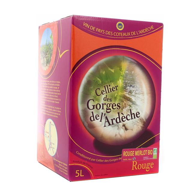 3760181040376 - Ardèche rouge IGP - Cellier des gorges de l''Ardèche 14° BIO