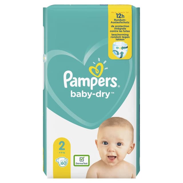 8001841530376 - Pampers Babydry - Couches T2 - 4/8 Kg - Pack Geant