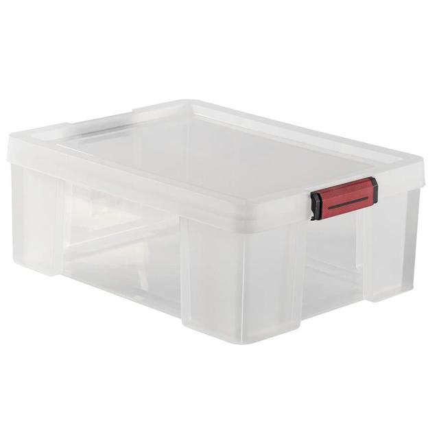 3234530010476 - Clip & store - Bac de rangement 27L transparent