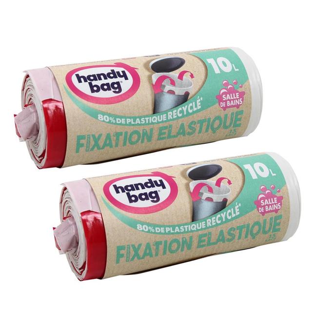 2050000390876 - Handy Bag - Sacs poubelle 10L salle de bains - Fixation élastique