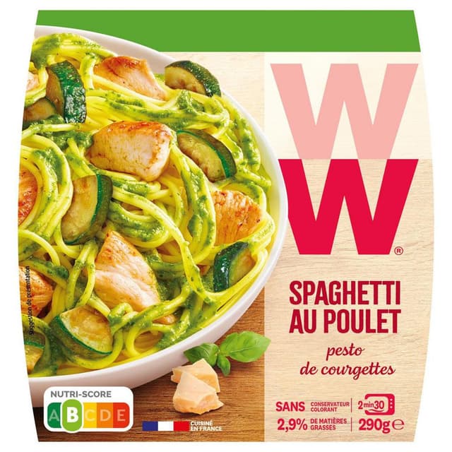 3248830001676 - WW - Spaghetti au Poulet et Pesto de Courgette