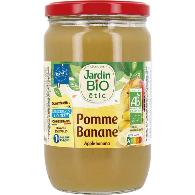 3456300012576 - Jardin Bio Etic - Purée Pomme Banane Bio sans sucres ajoutés