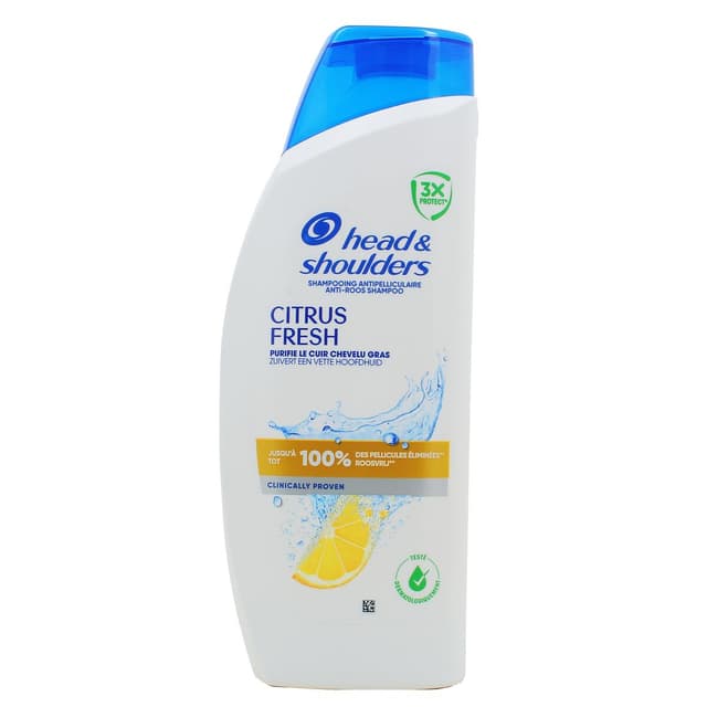 8006530034876 - Head & Shoulders - Shampoing Antipelliculaire pour Cuir Chevelu Gras Citron Fraîcheur