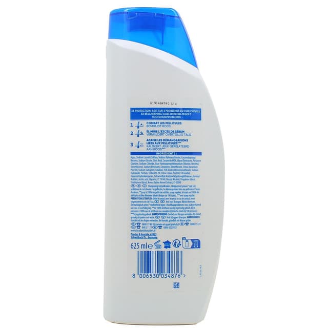8006530034876 - Head & Shoulders - Shampoing Antipelliculaire pour Cuir Chevelu Gras Citron Fraîcheur