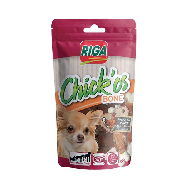 3166780045376 - Riga Chick'Os - Bone au poulet - Friandise Récompense pour chien