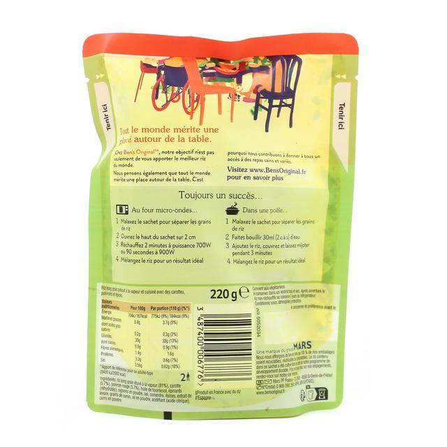 3487400006776 - Ben's Original - Riz Micro Onde Express Curry et Légumes