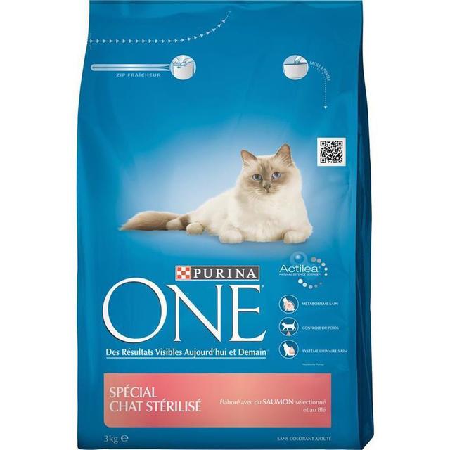 7613034129376 - Purina - One - Croquettes Saumon pour chat adulte stérilisé