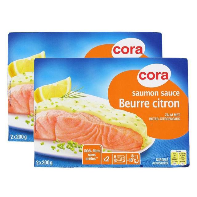 2050000349676 - Cora - 2 Saumons au beurre citron qualité 100% filet 2x200g