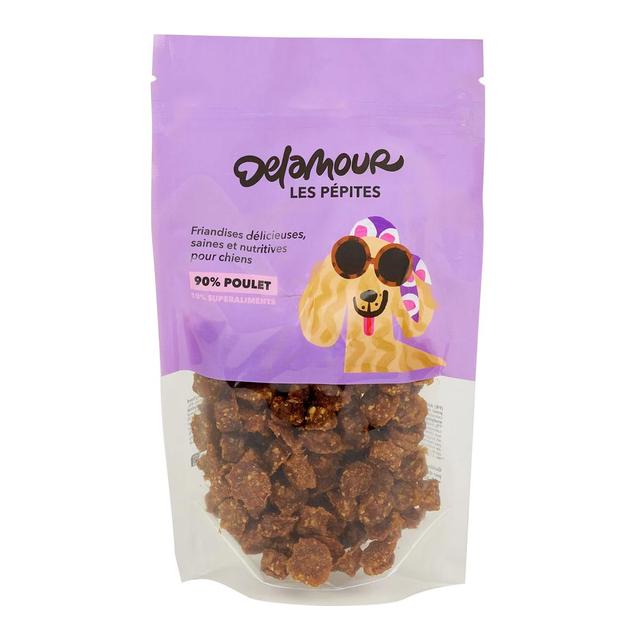 3760407550177 - Delamour - Friandise Pépites Poulet Myrtilles en sachet - Récompense pour chien