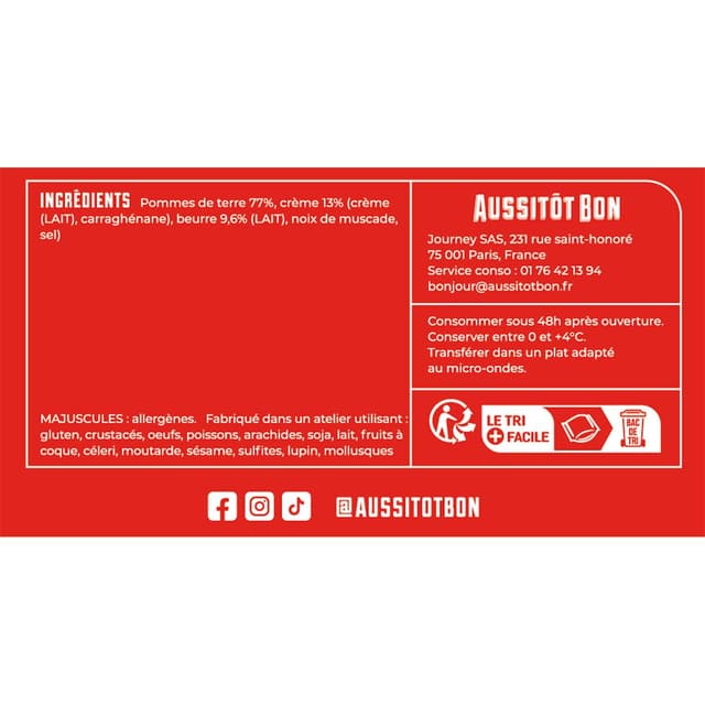 3701565400577 - Aussitôt Bon - Pomme de Terre façon Grand-Mêre